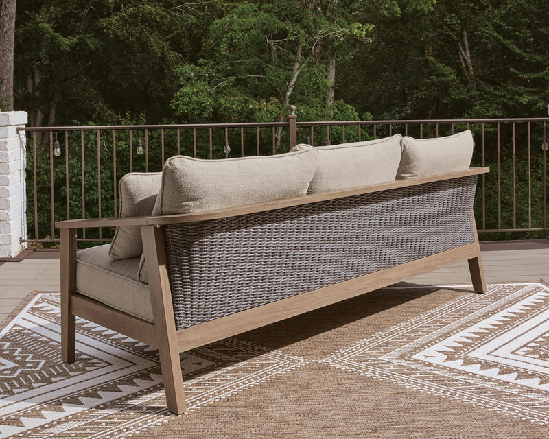 Harmony Headlands Outdoor Sofa and Loveseat in Natural/Gray - PKG024571