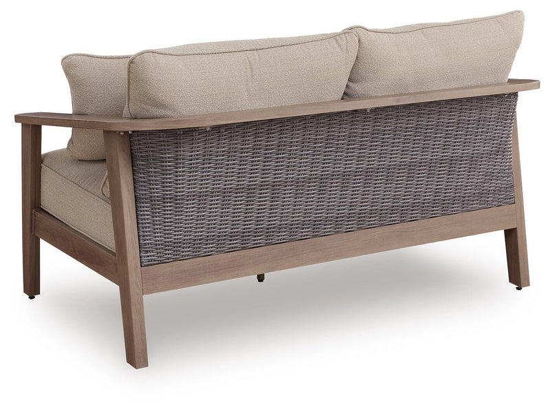 Harmony Headlands Outdoor Sofa and Loveseat in Natural/Gray - PKG024571