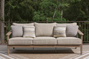 Harmony Headlands Outdoor Sofa with 2 Lounge Chairs in Natural/Gray - PKG024573