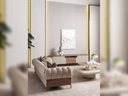Harmony Stationary Four Seater Chester Sofa in Cream - 200-GAB-HAR-4C