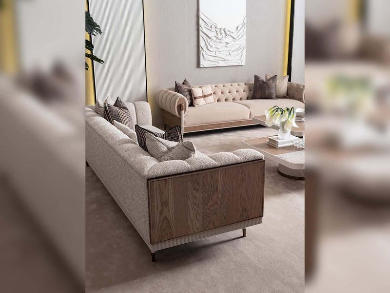 Harmony Stationary Four Seater Sofa in Cream - 200-GAB-HAR-4