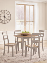 Harperfeld Dining Table and 4 Chairs in Natural/Gray - PKG026547
