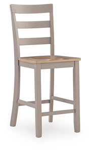 Harperfeld Natural/Gray Counter Height Barstool, Set of 2 - PCD403-124