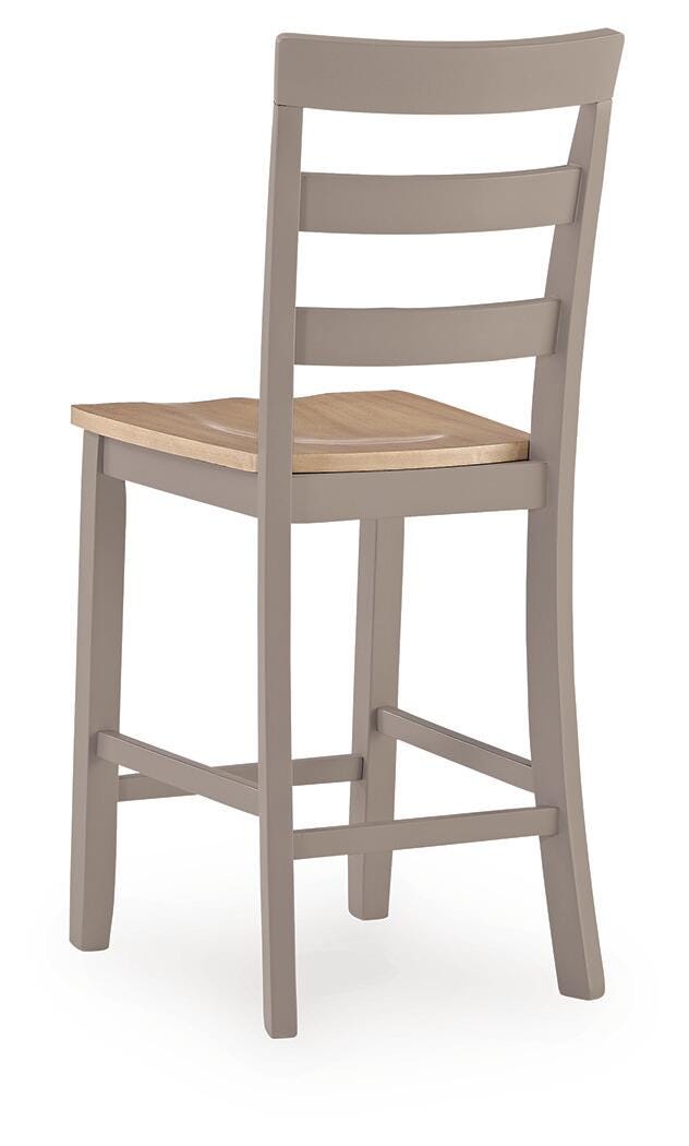 Harperfeld Natural/Gray Counter Height Barstool, Set of 2 - PCD403-124