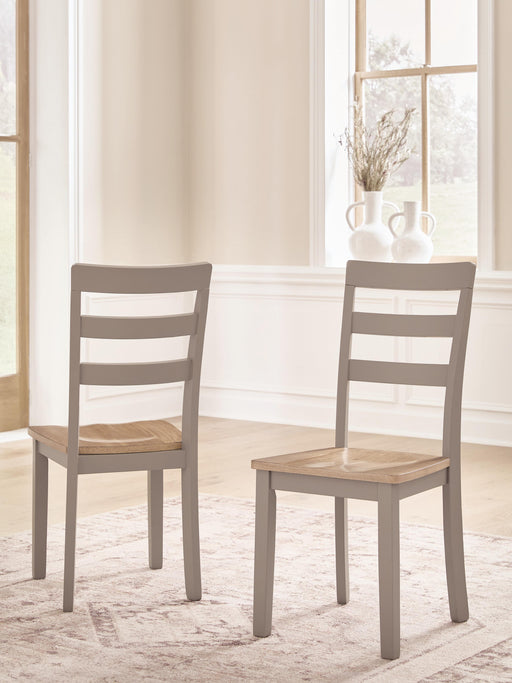 Harperfeld Natural/Gray Dining Chair, Set of 2 - PCD403-01