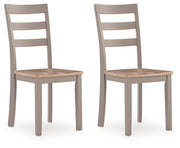 Harperfeld Natural/Gray Dining Chair, Set of 2 - PCD403-01