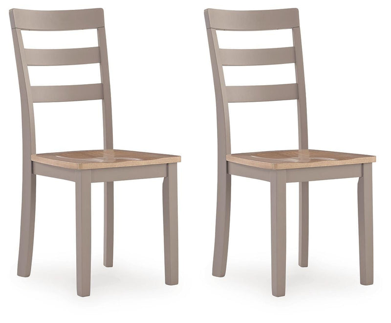 Harperfeld Natural/Gray Dining Chair, Set of 2 - PCD403-01