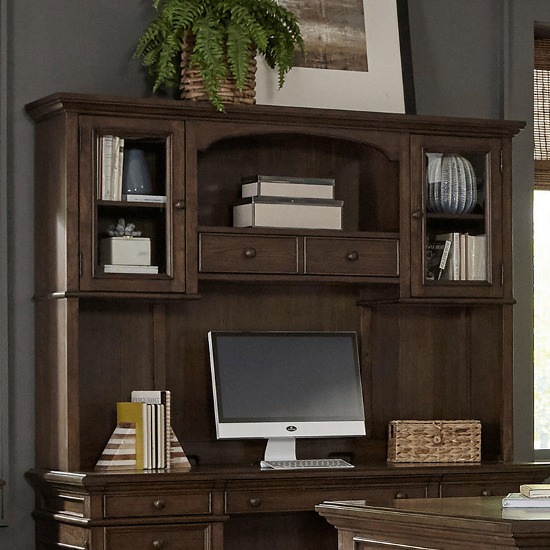Hartshill 2-door Hutch with Shelves Burnished Oak - 881283H