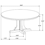 Hartville 5-piece Round Dining Table Set Natural Light Brown - 109460-S5