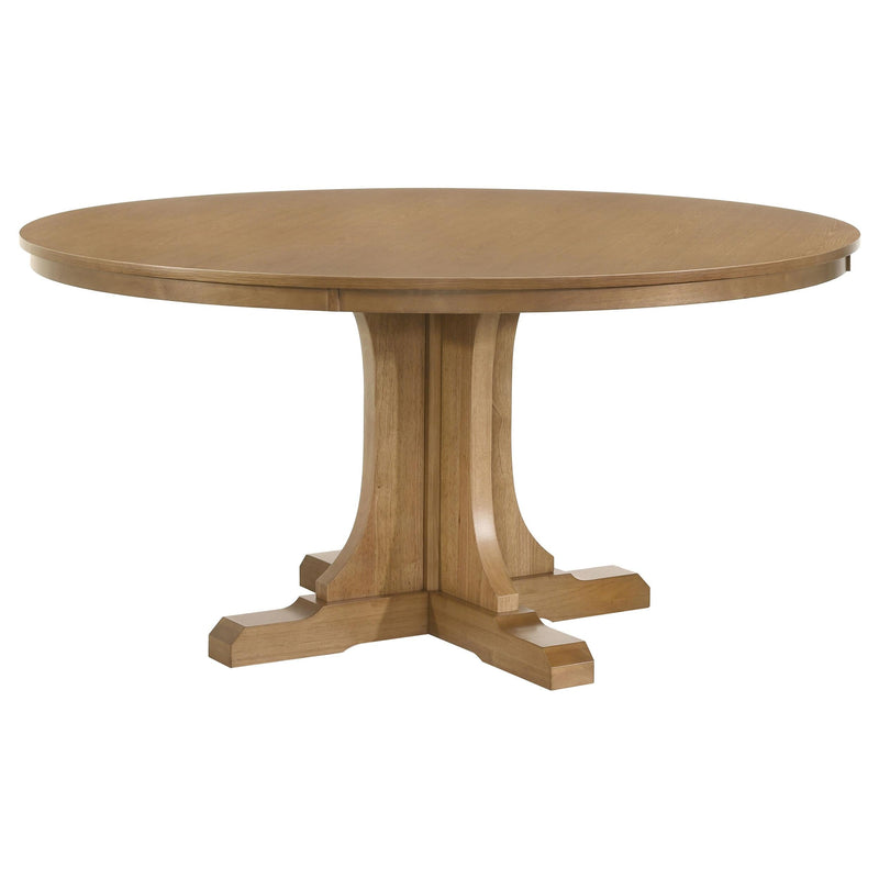 Hartville 5-piece Round Dining Table Set Natural Light Brown - 109460-S5