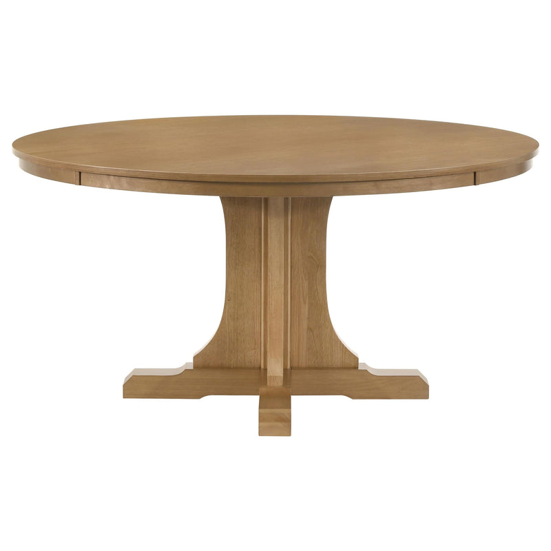Hartville 5-piece Round Dining Table Set Natural Light Brown - 109460-S5
