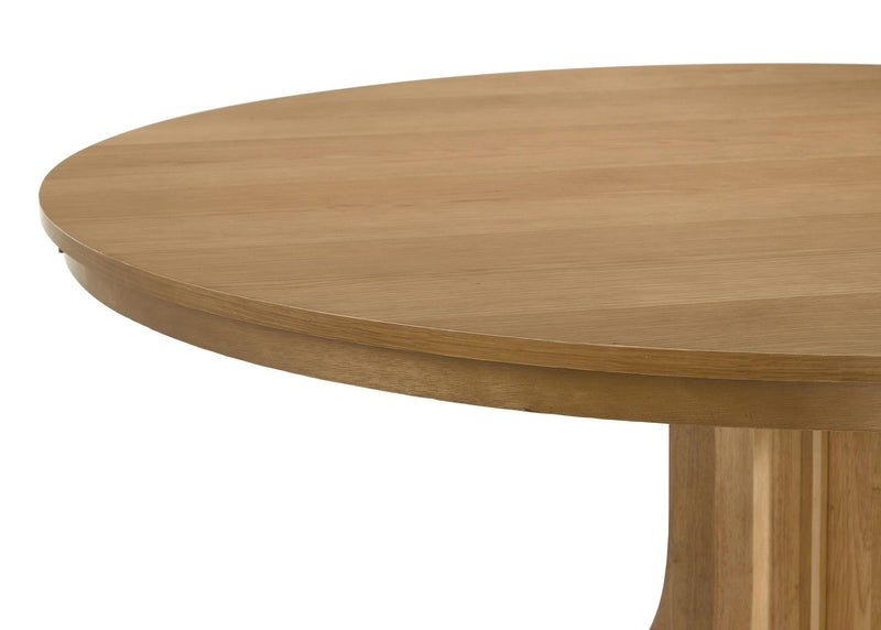 Hartville 5-piece Round Dining Table Set Natural Light Brown - 109460-S5