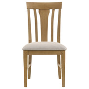 Hartville 5-piece Round Dining Table Set Natural Light Brown - 109460-S5