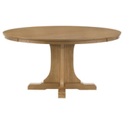 Hartville 7-piece Round Dining Table Set Natural Light Brown - 109460-S7