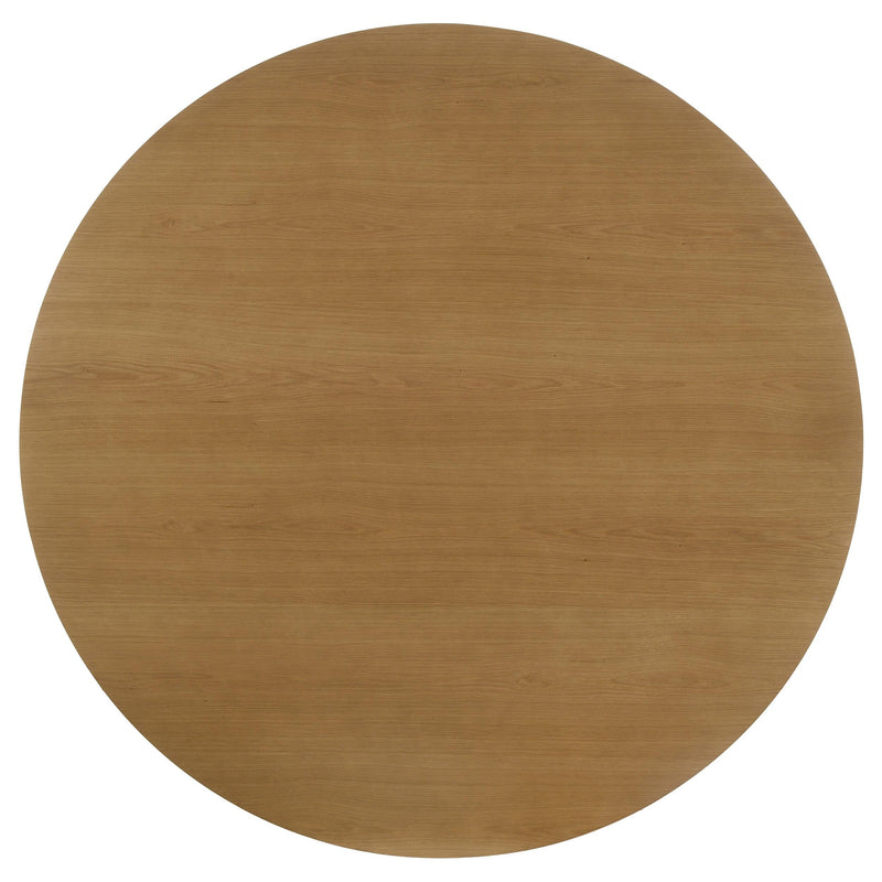 Hartville 7-piece Round Dining Table Set Natural Light Brown - 109460-S7