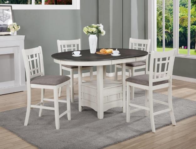 Hartwell Chalk - Gray Extandable Counter Height Set - DMV FurnitureCounter Height Set