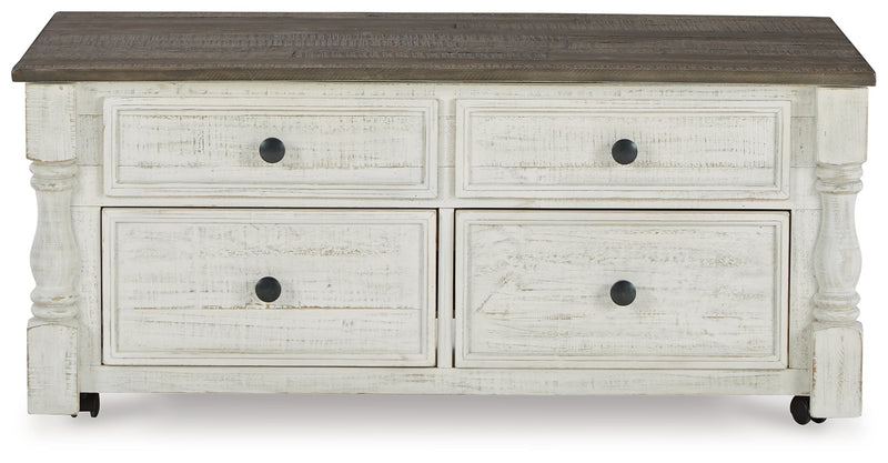Havalance Coffee Table with 2 End Tables in White/Gray - PKG013789