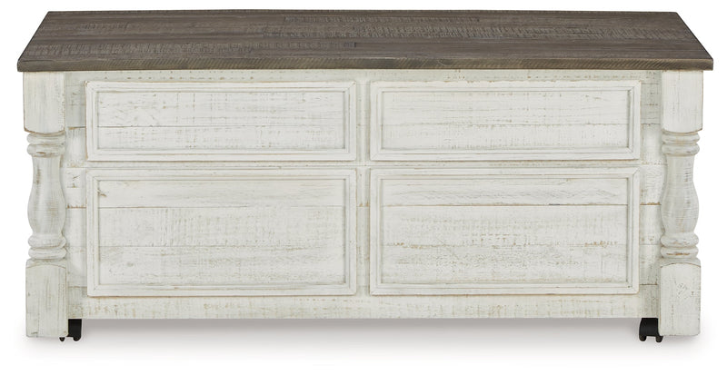 Havalance Coffee Table with 2 End Tables in White/Gray - PKG013789
