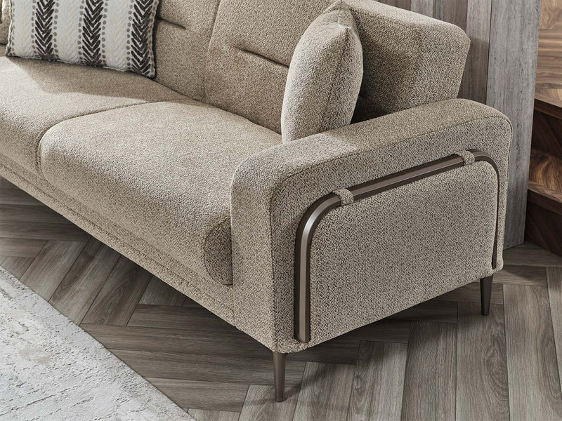 Havana Convertible Loveseat in Beige - 200-SER-HAV-PINAR07-2