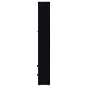 Hawthorne 4-shelf Glass Door Cabinet with Drawers Black - 953478