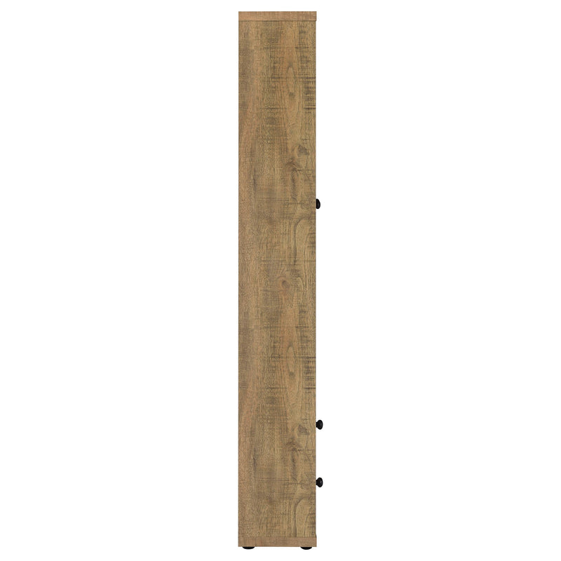 Hawthorne 4-shelf Glass Door Tall Cabinet with Drawers Mango - 953479