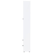 Hawthorne 4-shelf Glass Door Tall Cabinet with Drawers White - 953477