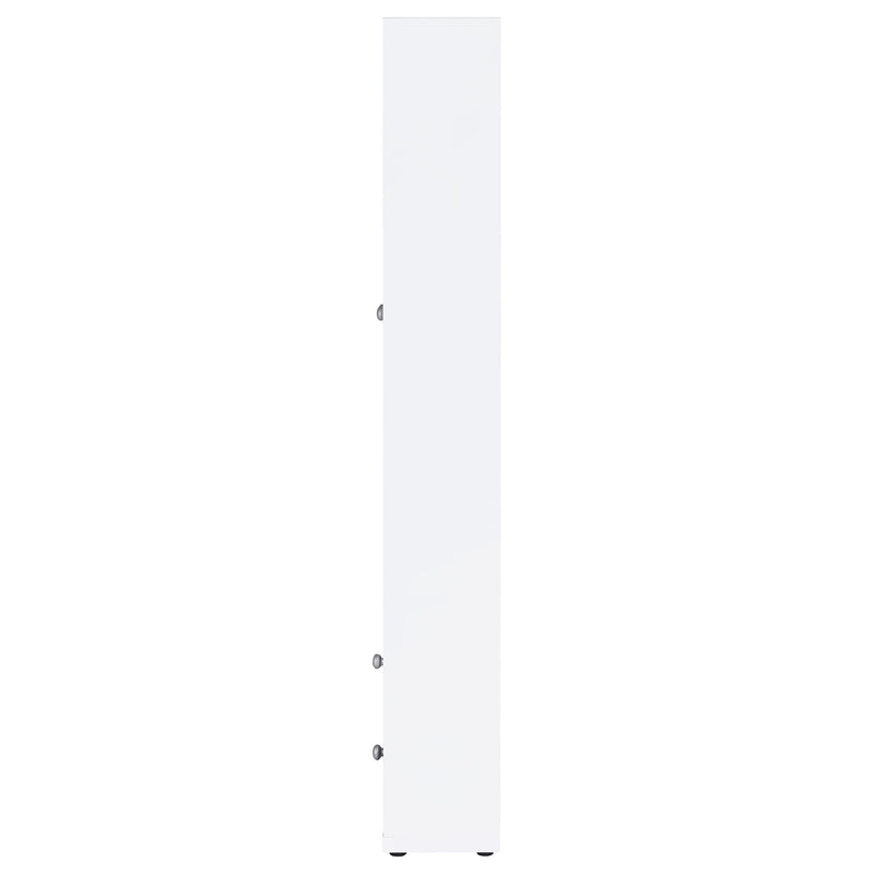 Hawthorne 4-shelf Glass Door Tall Cabinet with Drawers White - 953477