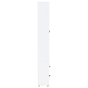 Hawthorne 4-shelf Glass Door Tall Cabinet with Drawers White - 953477