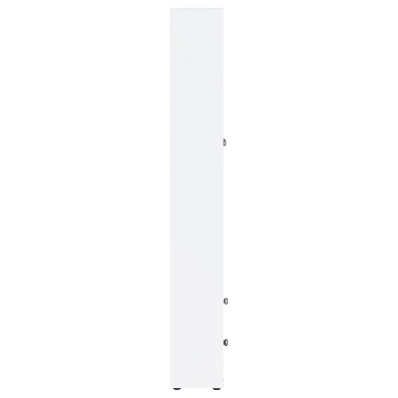 Hawthorne 4-shelf Glass Door Tall Cabinet with Drawers White - 953477