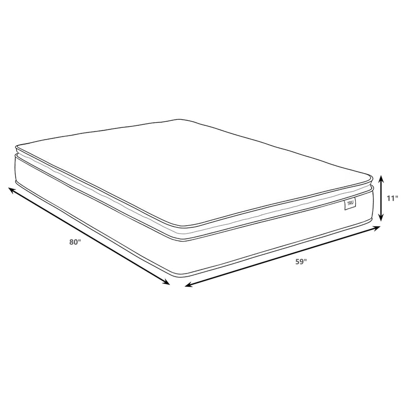 Hayes 11-inch Queen Pillow Top Memory Foam Hybrid Mattress - 350362Q
