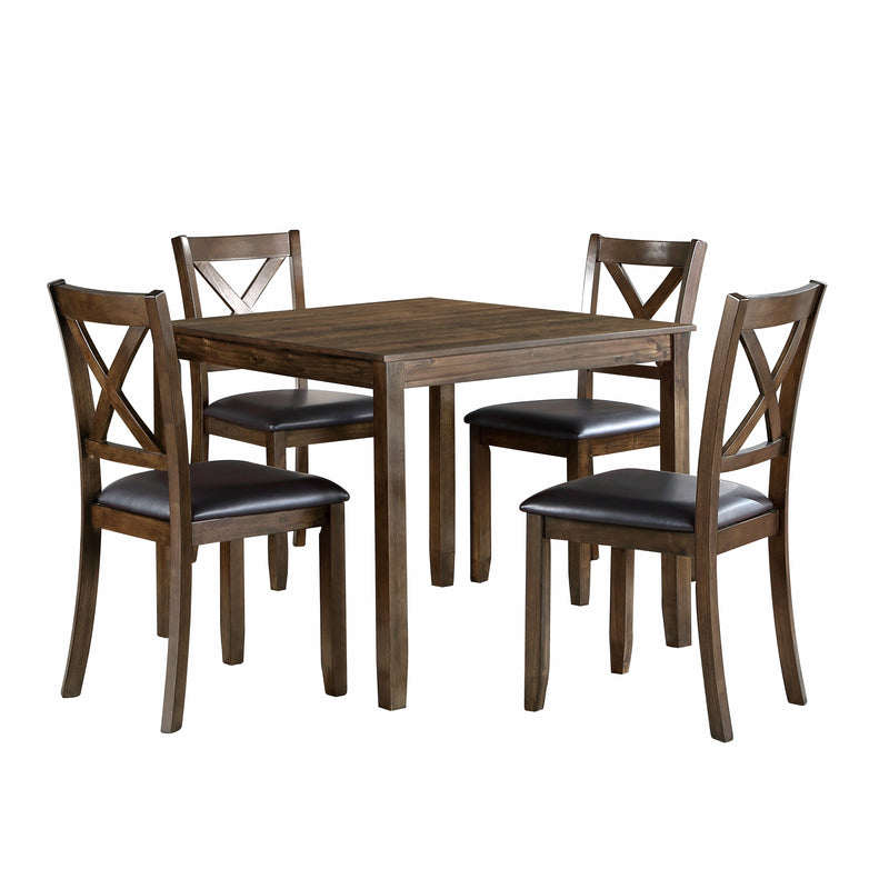Hazel Charcoal Brown 5 - Piece Dining Set - DMV FurnitureDining Room Set