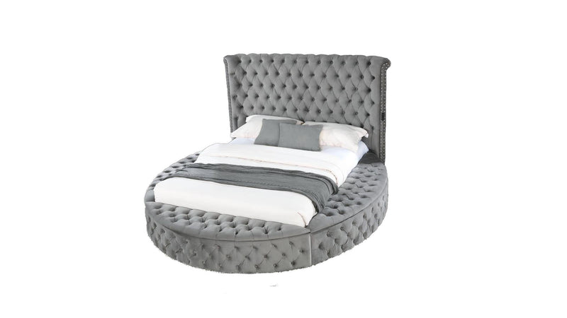 Hazel Queen Bed Gray - Hazel Queen Bed Gray