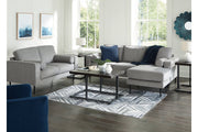 Hazela Charcoal Sofa Chaise and Loveseat - DMV FurniturePreSet