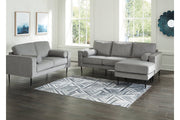 Hazela Charcoal Sofa Chaise and Loveseat - DMV FurniturePreSet