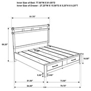 Hazlewood 4-piece Eastern King Bedroom Set Vineyard Oak - 207530KE-S4