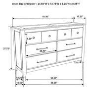 Hazlewood 4-piece Eastern King Bedroom Set Vineyard Oak - 207530KE-S4