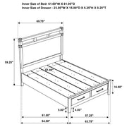 Hazlewood 4-piece Queen Bedroom Set Vineyard Oak - 207530Q-S4