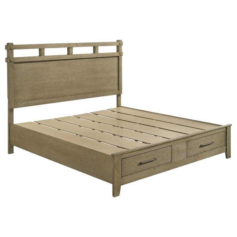Hazlewood 59-inch Eastern King Storage Bed Vineyard Oak - 207530KE