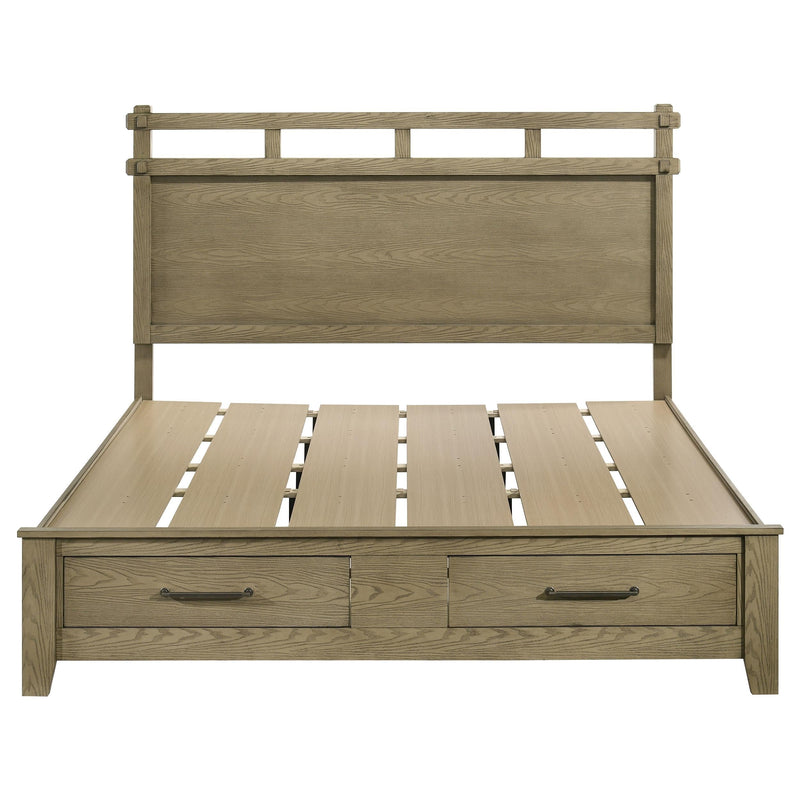 Hazlewood 59-inch Eastern King Storage Bed Vineyard Oak - 207530KE