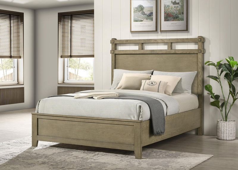 Hazlewood 61-inch Queen Panel Bed Vineyard Oak - 207531Q