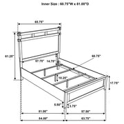 Hazlewood 61-inch Queen Panel Bed Vineyard Oak - 207531Q