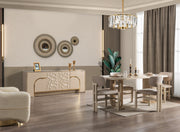 Helena Ivory Dining Server - DMV FurnitureServer