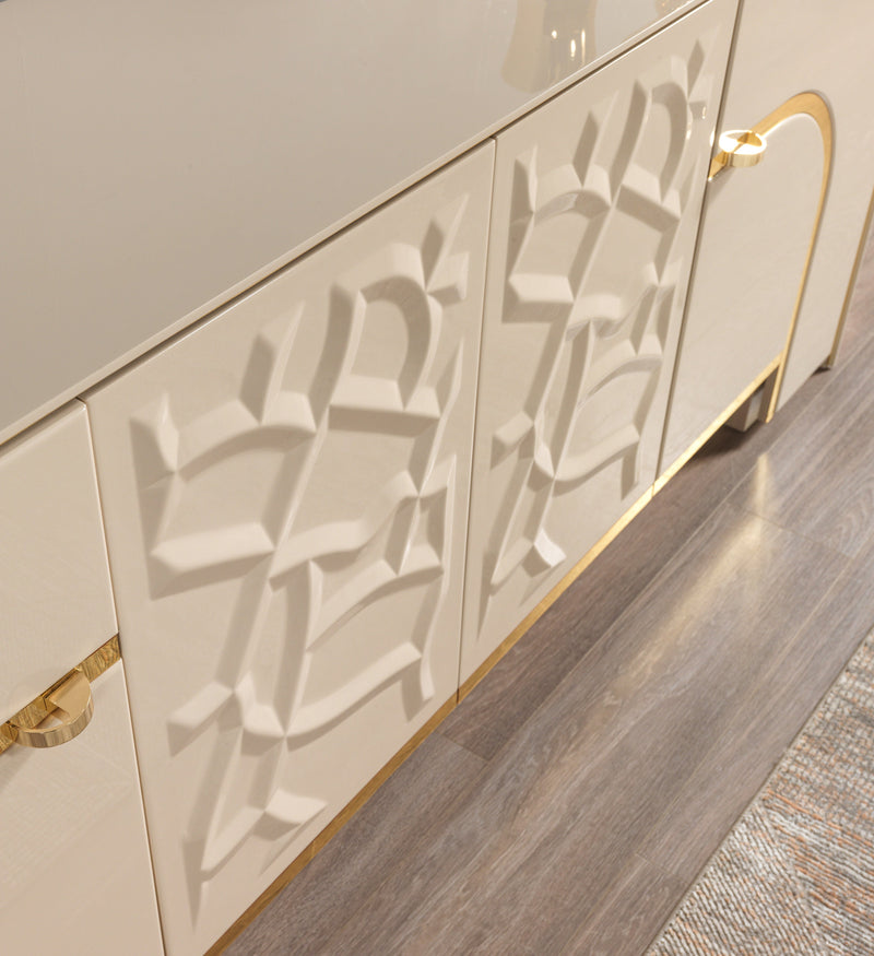 Helena Ivory Dining Server - DMV FurnitureServer