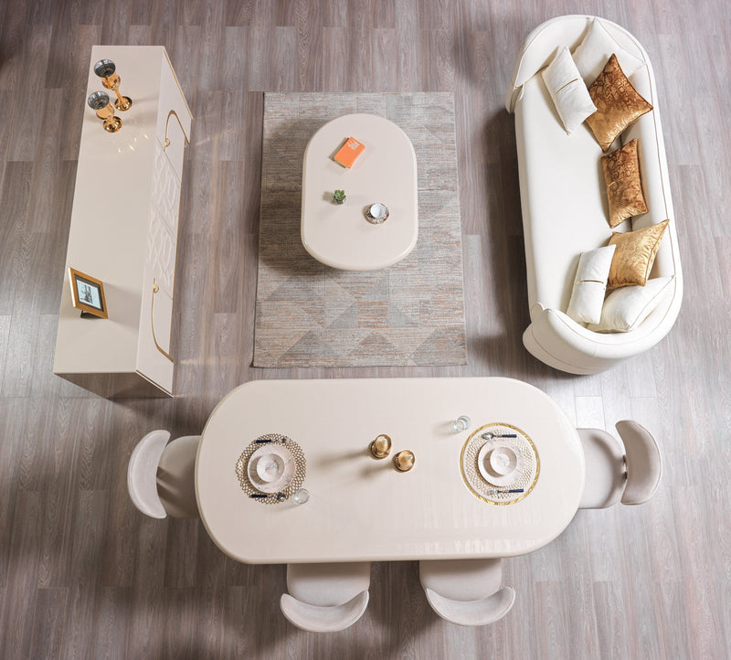 Helena Ivory Dining Server - DMV FurnitureServer