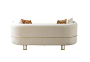 Helena Ivory Velvet Loveseat 82" [ETA: 11/25] - HELENA-L