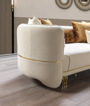 Helena Ivory Velvet Loveseat 82" [ETA: 11/25] - HELENA-L