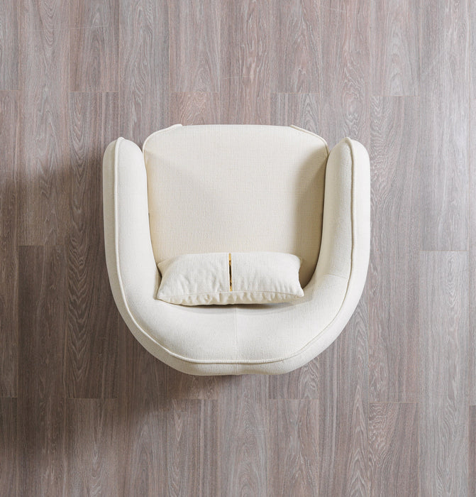 Helena Ivory Velvet Living Room Set