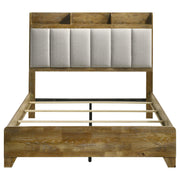Henderson 57-inch Eastern King Bookcase Panel Bed Medium Oak - 222971KE