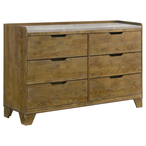 Henderson 6-drawer Bedroom Dresser Cabinet Medium Oak - 222973