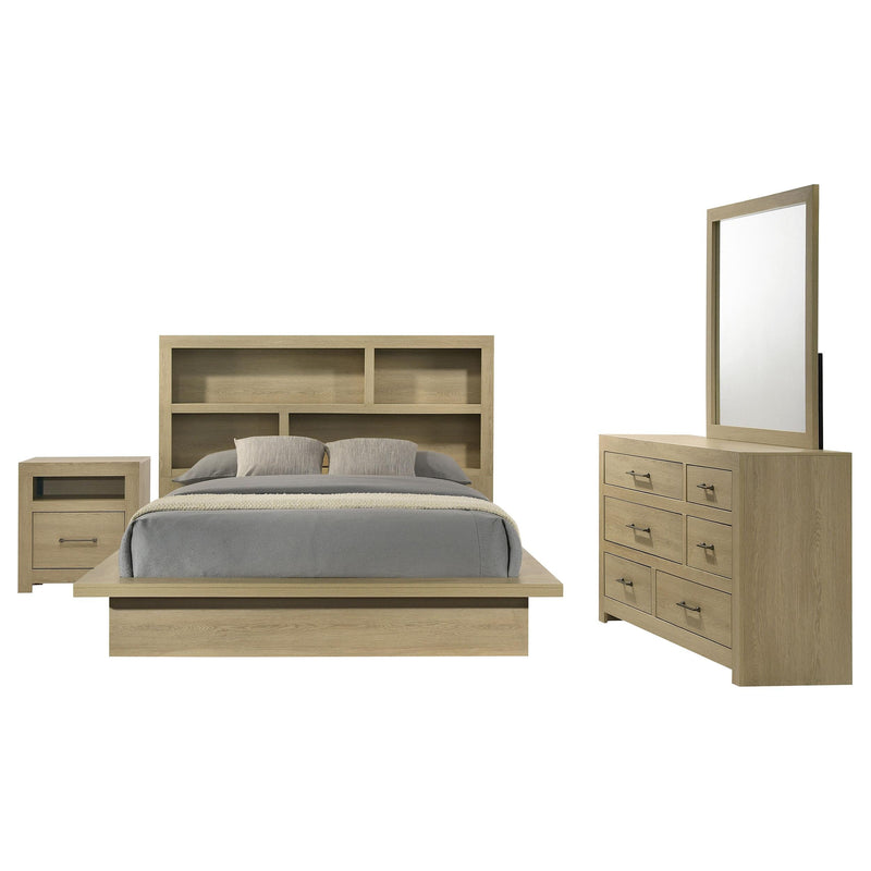 Hendricks 4-piece California King Bedroom Set Light Oak - 222650KW-S4